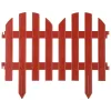 GRINDA Палисадник, 28 х 300 см, терракот, 7 секций, декоративный забор (422205-T)