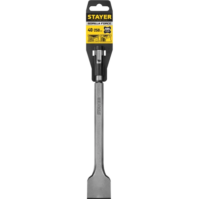 STAYER Gorilla Force, 40 х 250 мм, SDS-Plus, плоское зубило, Professional (29353-40-250)