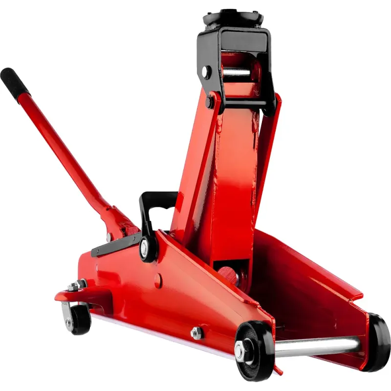 STAYER R-33 RED FORCE, 3 т, 135 - 400 мм, подкатной домкрат с увеличенным подъемом, Professional (43154-3)