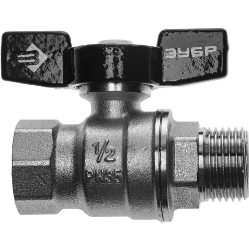 ЗУБР d 1/2″, ручка ″бабочка″, шаровой кран (4-51324-C-1/2)