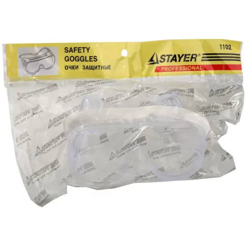 STAYER MASTER защитные очки закрытые, прозрачные, оптический класс 1, PROFESSIONAL (1102)