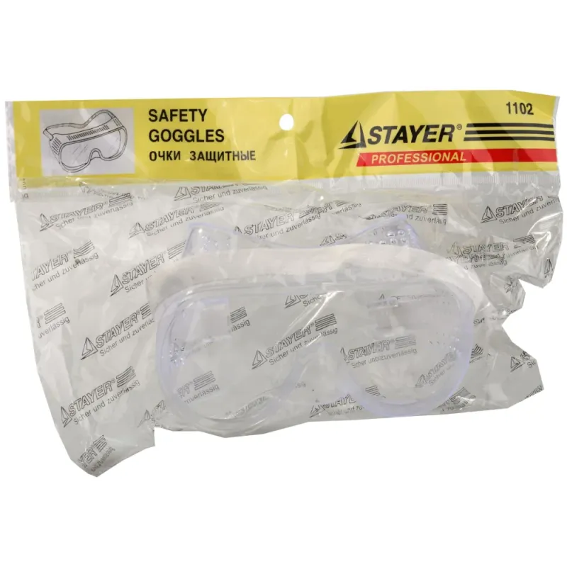 STAYER MASTER защитные очки закрытые, прозрачные, оптический класс 1, PROFESSIONAL (1102)