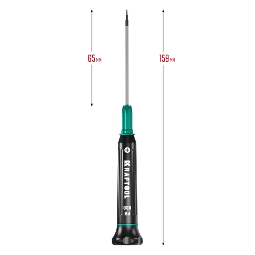 KRAFTOOL Precision PH000, отвертка для точных работ (25682-000)