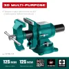 KRAFTOOL 3D Multi-Purpose, 125 мм, Чугунные слесарные тиски (32706-125)