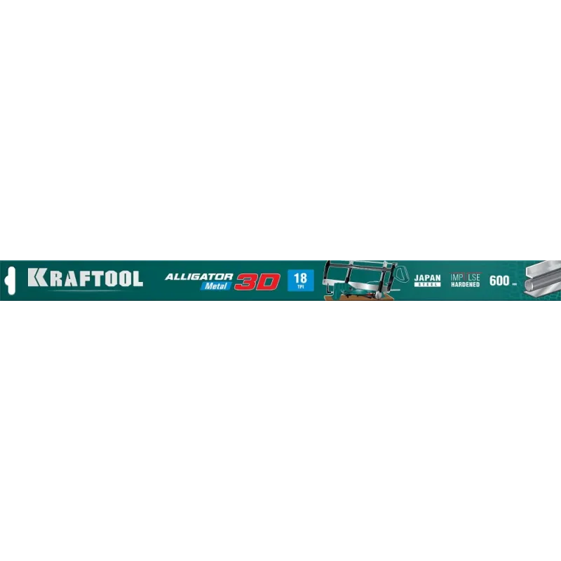 KRAFTOOL Alligator 3D, 600 мм, полотно по металлу для прецизионного стусла (15451-600-1)
