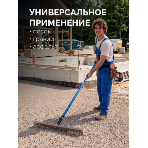 ЗУБР СГ-72, 720мм, скребок-гладилка для асфальта и бетона, с граблями (10720)