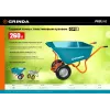 GRINDA GP-1, кузов увеличенного объема 260 л, г/п 120 кг, ударопрочный пластик, тачка садовая PROLine (422401)