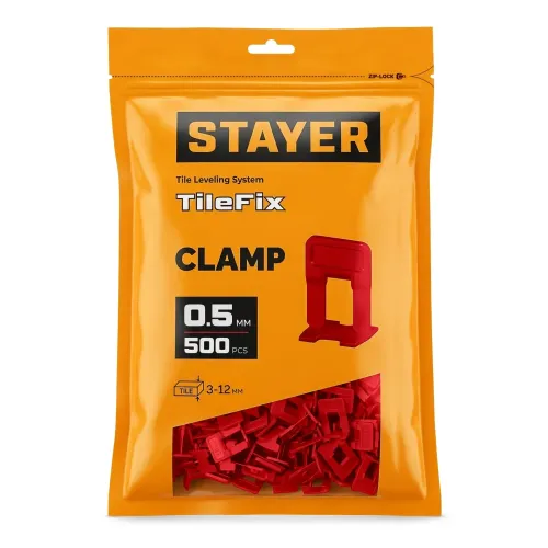 STAYER СВП TileFix, 0,5 мм, 500 шт, система выравнивания плитки ″ворота″ (33844-500)