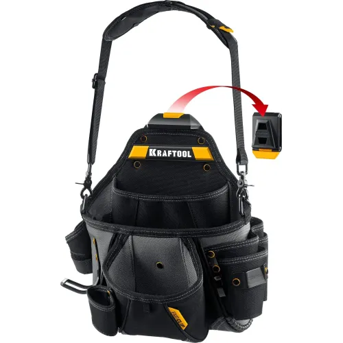 KRAFTOOL KPB-20 поясная сумка с быстросъёмным креплением FastClip, 320 х 310 мм (38767)