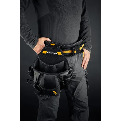 KRAFTOOL KPB-20 поясная сумка с быстросъёмным креплением FastClip, 320 х 310 мм (38767)