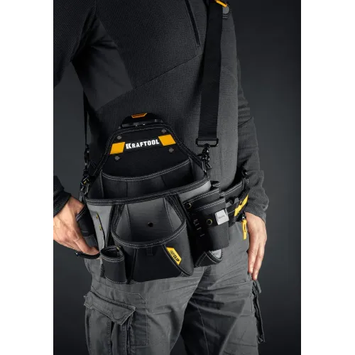 KRAFTOOL KPB-20 поясная сумка с быстросъёмным креплением FastClip, 320 х 310 мм (38767)