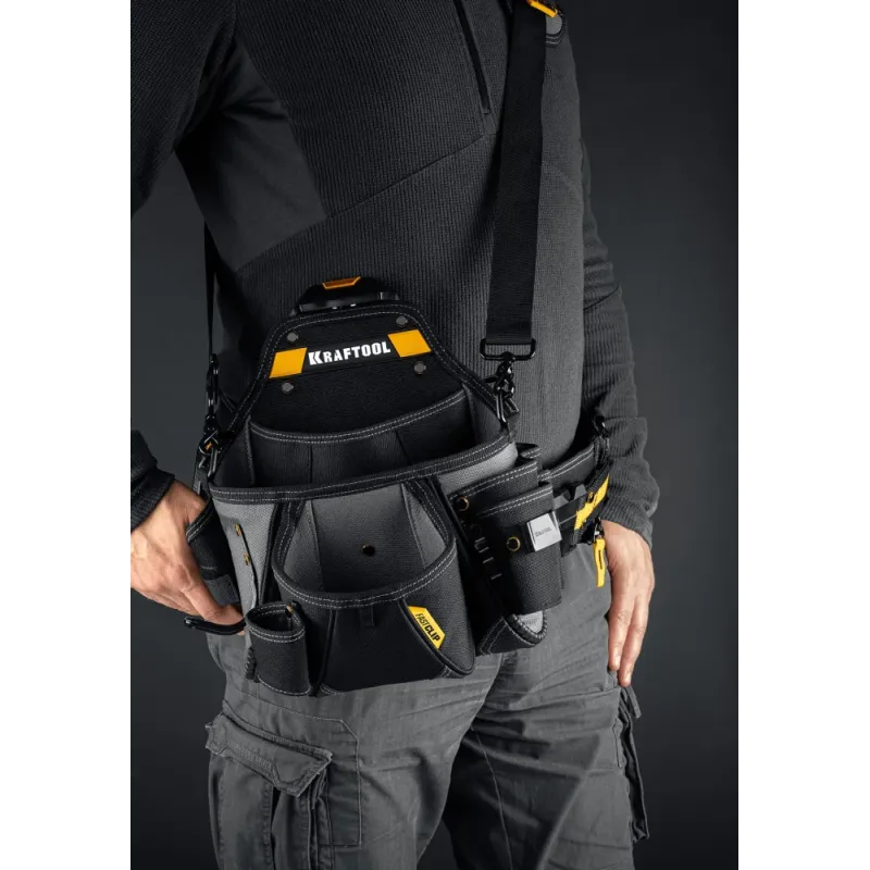 KRAFTOOL KPB-20 поясная сумка с быстросъёмным креплением FastClip, 320 х 310 мм (38767)