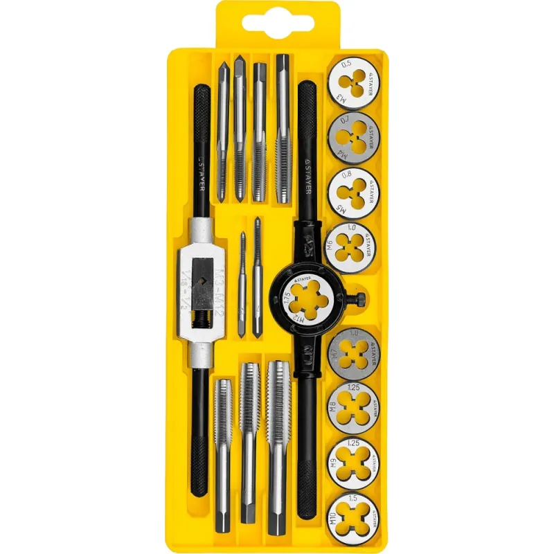 STAYER MaXCut, 20 предмета, легированная сталь, набор метчиков и плашек (28012-H20)
