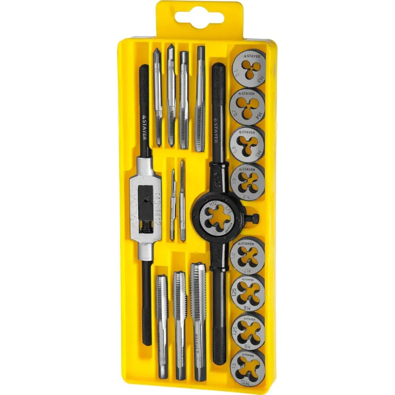 STAYER MaXCut, 20 предмета, легированная сталь, набор метчиков и плашек (28012-H20)