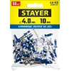 STAYER Color-FIX, 4.0 х 10 мм, синий насыщенный, 50 шт, алюминиевые заклепки, Professional (3125-40-5005)