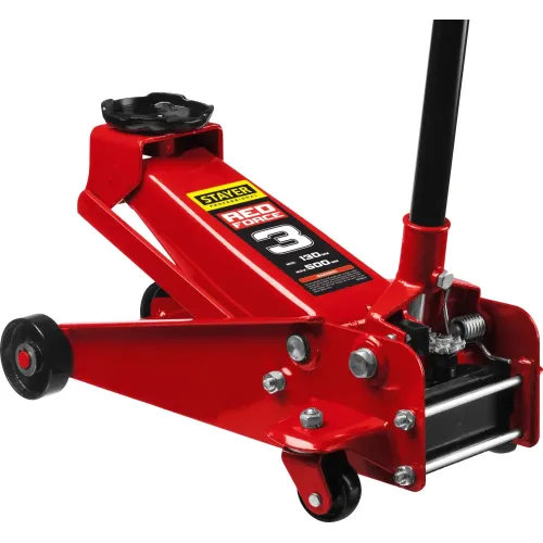 STAYER F-30 RED FORCE, 3 т, 130 - 350 мм, подкатной домкрат с высоким подъемом для СТО, Professional (43150-3)
