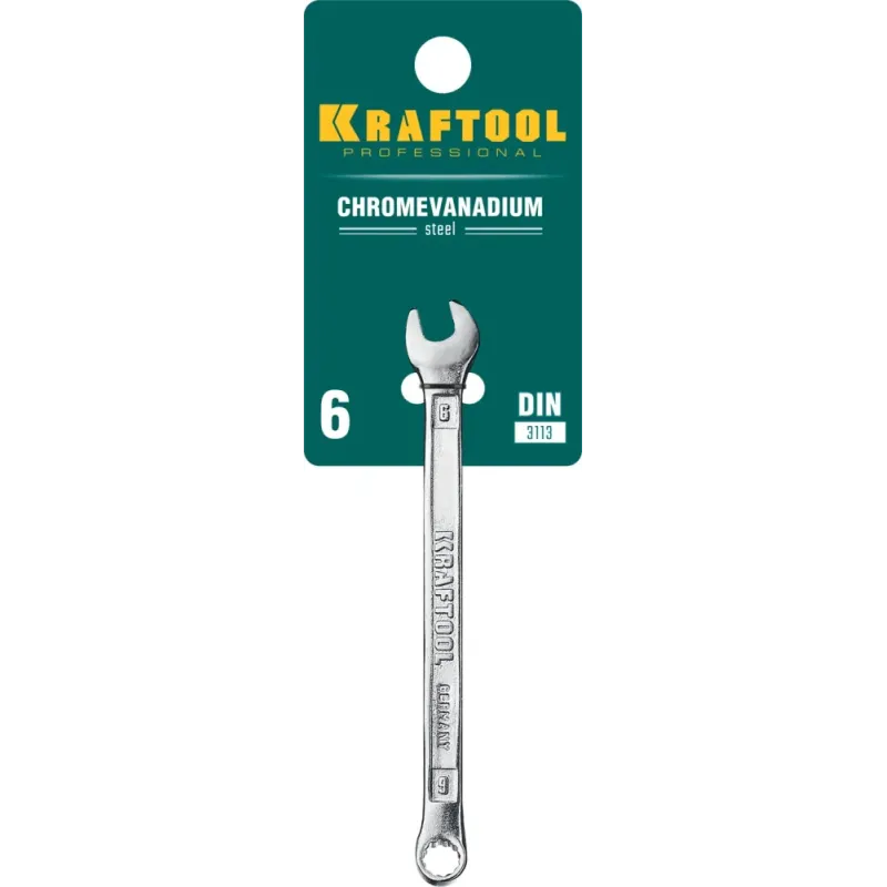 KRAFTOOL 6 мм, комбинированный гаечный ключ (27079-06)