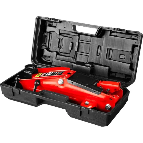STAYER R-28 RED FORCE, в кейсе, 2 т, 130 - 350 мм, подкатной домкрат для легковых а/м, Professional (43153-2-K)
