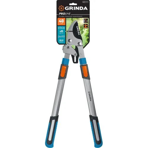 GRINDA TX-980, 645 - 885 мм, высокоуглеродистая сталь, закаленные лезвия, храповый механизм, телескопический, плоскостной сучкорез, PROLine (424515)