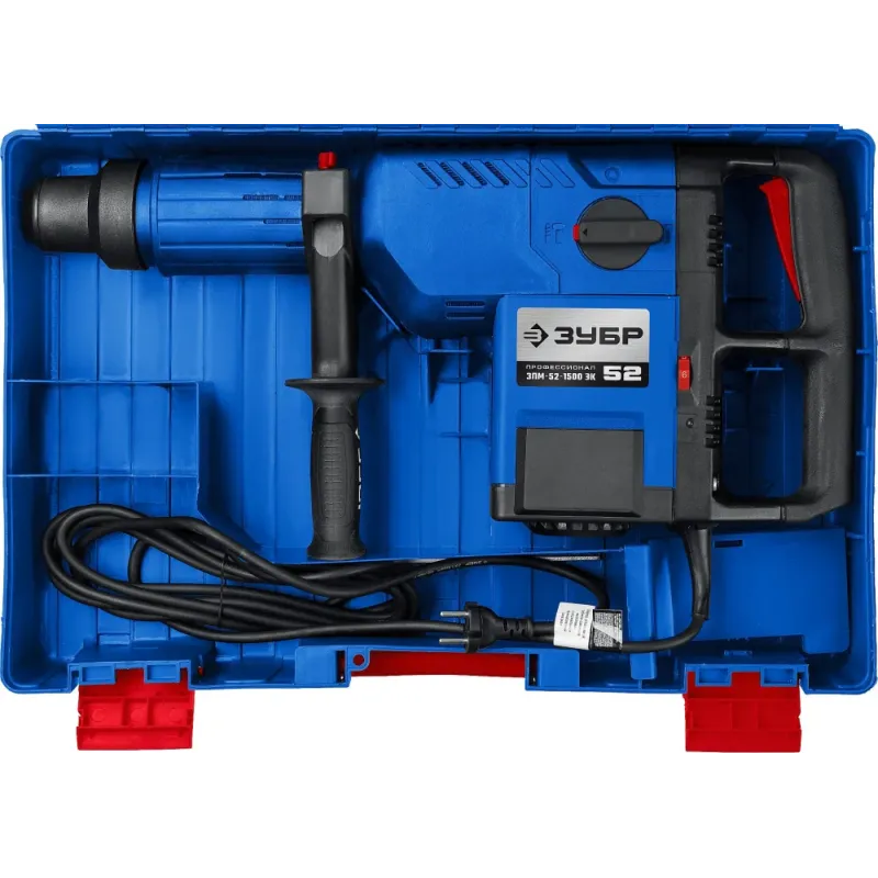 ЗУБР 52 мм, 1500 Вт, перфоратор SDS-Max, Профессионал (ЗПМ-52-1500 ЭК)