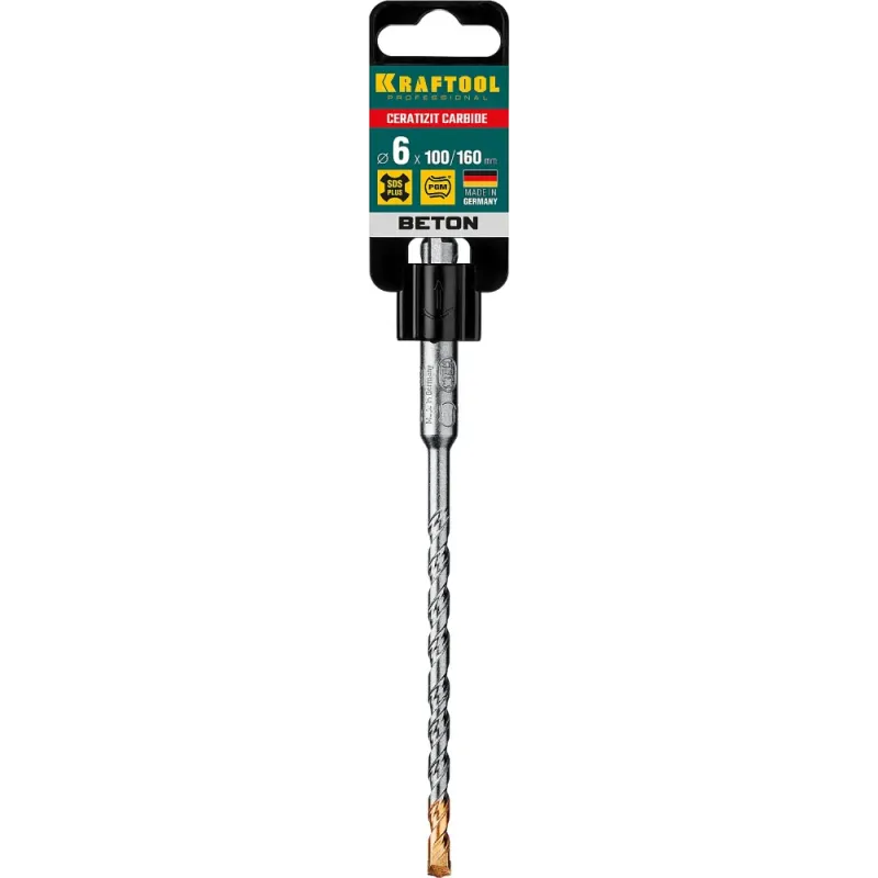 KRAFTOOL Ceratizit Carbide, 6 х 160 мм, SDS-plus бур (29320-160-06)