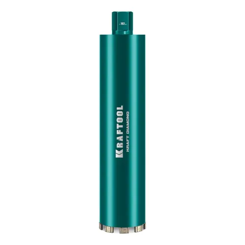 KRAFTOOL DIAMOND 102 мм (450 мм, 1 1/4″, лазерная сварка, сухое сверление с микроударом), алмазная коронка по железобетону (29825-102)