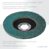 KRAFTOOL ZIRCON 125 х 22.2 мм, P80, круг лепестковый циркониевый торцевой по металлу и нержавеющей стали (36594-125-80)