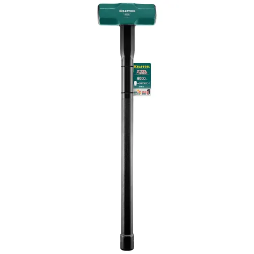 KRAFTOOL Steel FORCE, 6 кг, кувалда со стальной удлинённой обрезиненной рукояткой (2009-6)