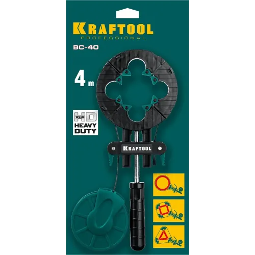 KRAFTOOL BC-40, 4 м, ременная струбцина (32207-1)