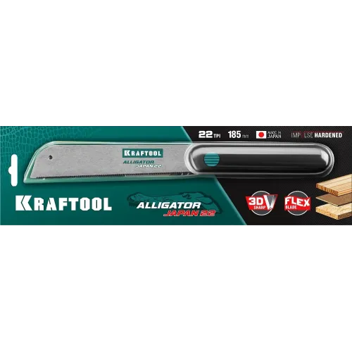 KRAFTOOL Alligator Japan 22, 185 мм, ножовка по дереву (1-15194-18-22)