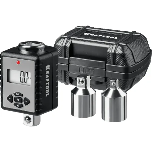 KRAFTOOL GRAND, 1/2″, 40 - 200 Н·м, динамометрический адаптер с переходниками (64044-200)
