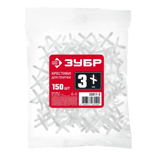 ЗУБР 3 мм, 150 шт, крестики для плитки (33811-3)