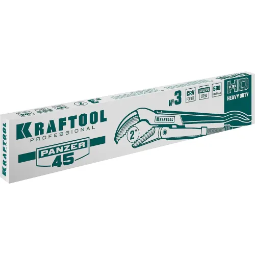 KRAFTOOL PANZER-45, №3, 2″, 580 мм, трубный ключ с изогнутыми губками (2735-20)