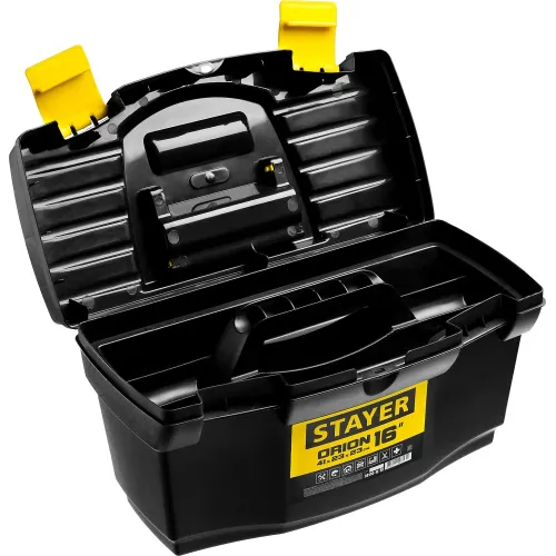 STAYER ORION-16, 410 x 230 x 230 мм, (16″), пластиковый ящик для инструментов (38110-16)