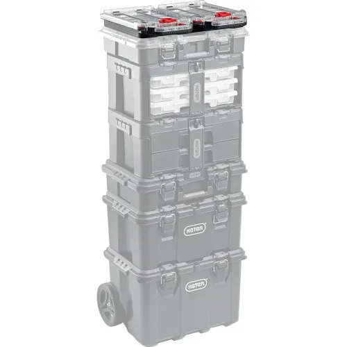 KETER STACKNROLL, 242 х 388 х 78 мм, (10″), пластиковый органайзер с 15 регулируемыми ячейками (38408)