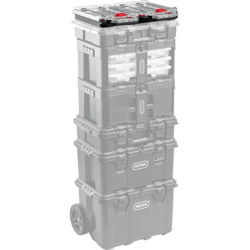 KETER STACKNROLL, 242 х 388 х 78 мм, (10″), пластиковый органайзер с 15 регулируемыми ячейками (38408)