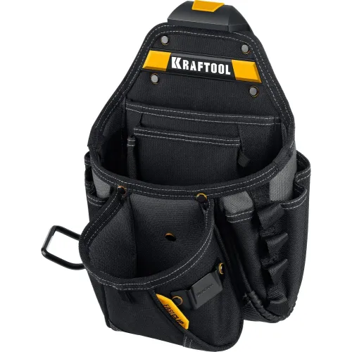 KRAFTOOL KBS-5 пояс монтажника, в комплекте: пояс монтажника, подтяжки и 3 сумки (38760-5)