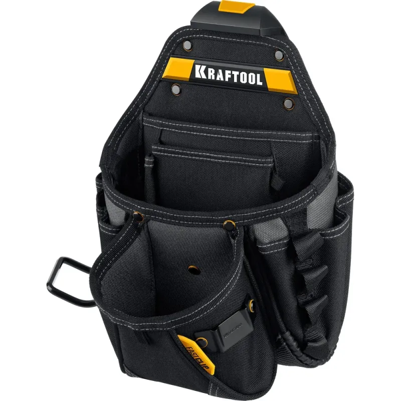 KRAFTOOL KBS-5 пояс монтажника, в комплекте: пояс монтажника, подтяжки и 3 сумки (38760-5)
