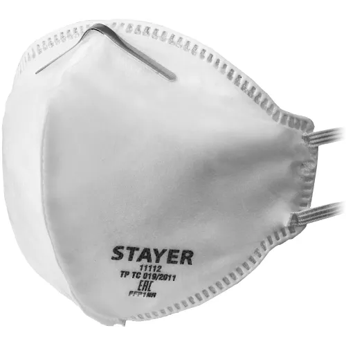 STAYER F-80, класс защиты FFP1, плоская, фильтрующая полумаска (11112)