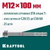 KRAFTOOL ETA Опция 7, М12 х 100, 25 шт, клиновой анкер (302184-12-100)