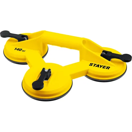 STAYER MAXLift, 140 кг, пластмассовый, тройной, стеклодомкрат на присоске (33718-3)