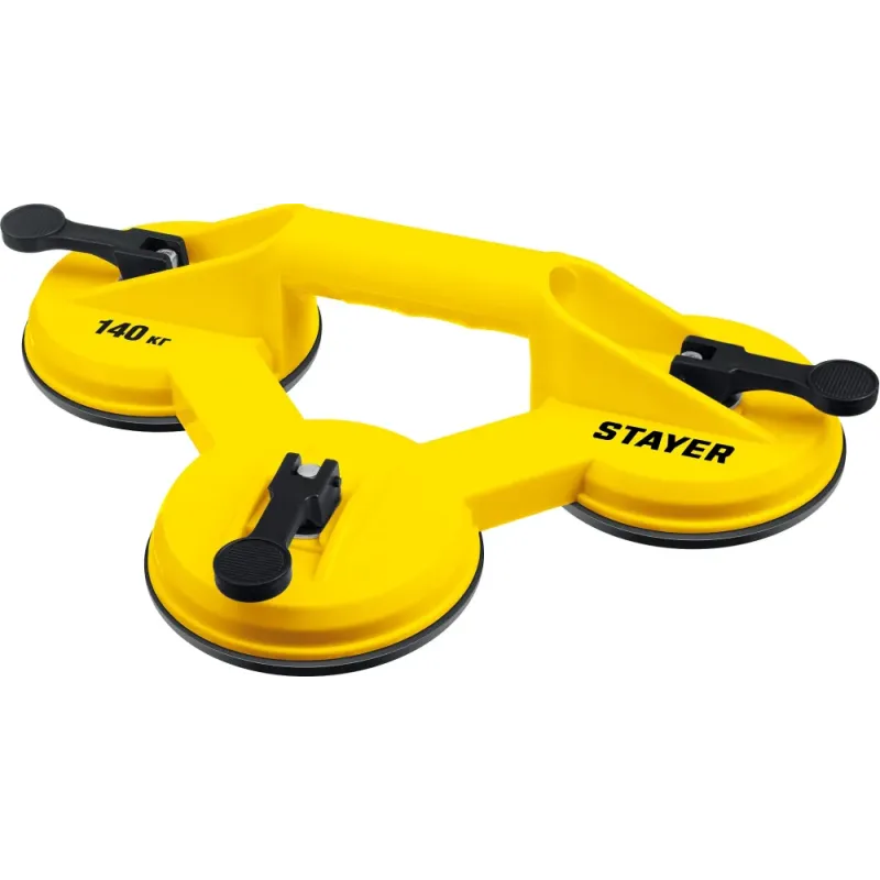 STAYER MAXLift, 140 кг, пластмассовый, тройной, стеклодомкрат на присоске (33718-3)