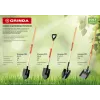 GRINDA 150 см, деревянный лакированный черенок в/с, штыковая лопата тип ЛСГ, закаленное полотно (421824)