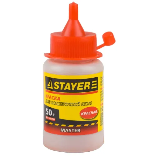 STAYER 50 г, красная краска для малярных разметочных шнуров (0640-2)