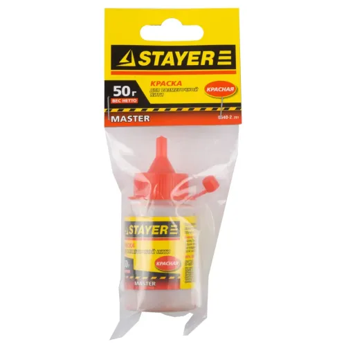 STAYER 50 г, красная краска для малярных разметочных шнуров (0640-2)
