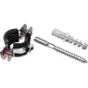 ЗУБР 1/2″, цинк, 1 шт, трубный хомут с сантехнической шпилькой и дюбелем (37866-20-24)