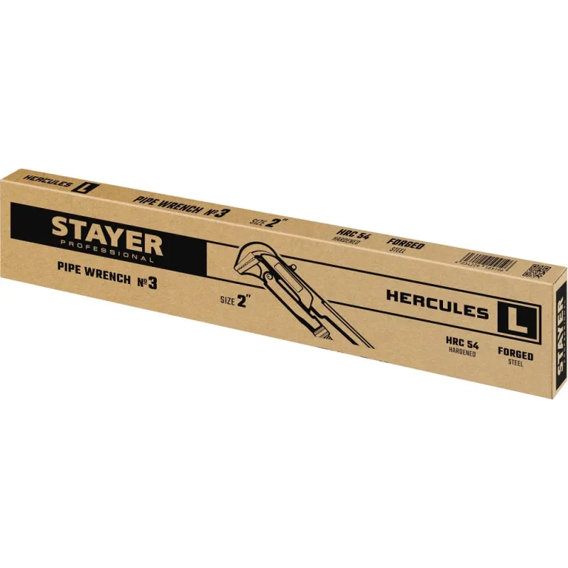 STAYER Hercules-L, №3, 2″, 560 мм, трубный ключ с прямыми губками (27331-3)