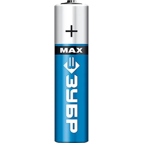 ЗУБР TURBO-MAX, ААА х 4, 1.5 В, алкалиновая батарейка (59203-4C)