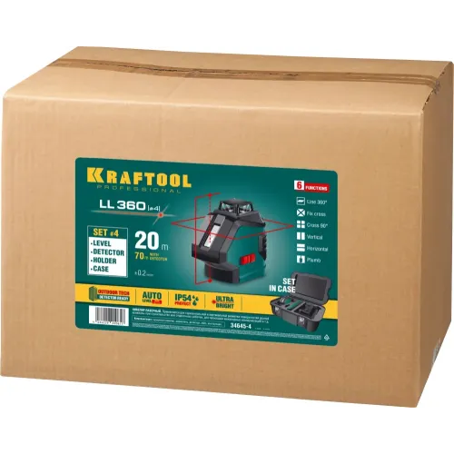 KRAFTOOL LL360 #4, лазерный нивелир (34645-4)