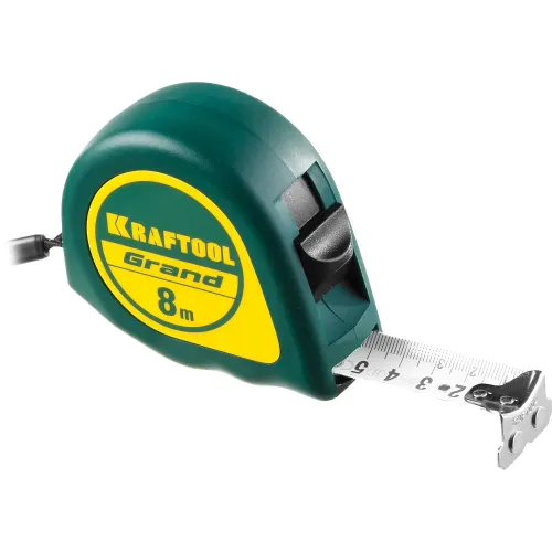 KRAFTOOL Grand, 8 м х 25 мм, рулетка (34022-08-25)